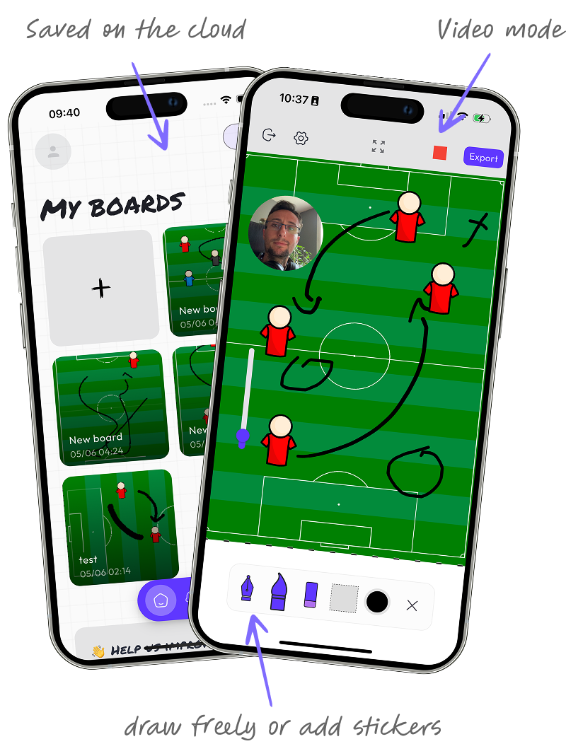 Photo collage iOS and Android app screenshot